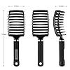 Curved-Vent-Brush-and-Professional-Styling-Brushes-Hair-Detangler-Faster-Blow-Dry-with-Black-Carbon-Anti-static-Barber-Comb-for-Men-Women-Kids-Suitable-for-All-Hair-Types-Giftbox-and-Comb-Included Hair Brush, Curved Vented Brush Faster Blow Drying, Paddle Detangling Hair Brushes for Women Men, Professional Curved…