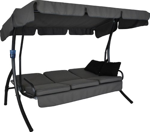 Angerer Comfort Style Hollywoodschaukel 3-Sitzer, grau, 210 x 145 x 160 cm, 41900/136/31 – Bild 3