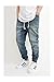MEN'S VINTAGE DROP CROTCH DENIM JOGGER PANTS