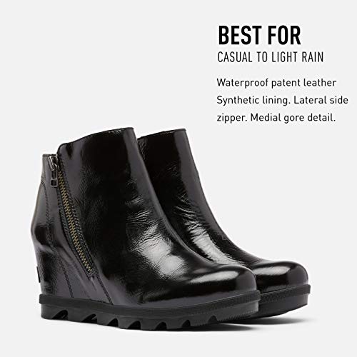 Sorel-Womens-Joan-of-Arctic-Wedge-II-Zip-Boot-Light-Rain-Waterproof-Black