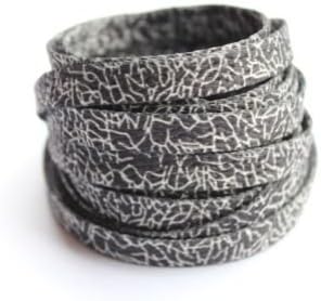 Pixel Shoestring - Elephant Print shoe laces for Jordan III Cement NB color Black Crack Size 120