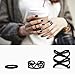 Coromose Double Full Finger Knuckle Armor Ring Set Punk Rock Gothic Rhinestone