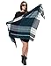 Women Blanket Oversized Tartan Scarf Wrap Shawl Cape Soft Checked Plaid Poncho Pashmina