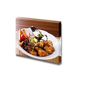 Wiener Schnitzel with Grilled Potato and Dressing on...