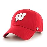 NCAA Wisconsin Badgers '47 Brand Clean Up Adjustable Hat, Red 1, One Size