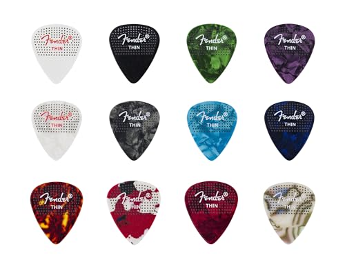 Fender フェンダー 351 Dotted Celluloid Picks, 12-Pack, Thin ピック12枚セット