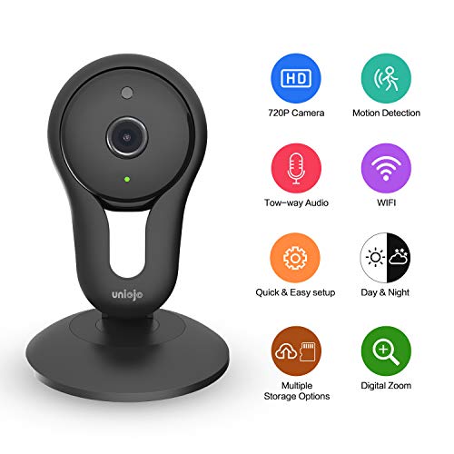 UNIOJO WiFi Camera Indoor, Home Camera with Night Vision, Two Way Audio