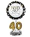Creative Converting Happy 40th Birthday Balloon Centerpiece Black and Gold for Milestone Birthday - 317306