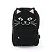 Black Kitty Cat Canvas Backpack