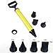 Tuuu Grout Brick Pointing Grouting Gun Grout Mortar Sprayer Applicator Tool for Cement lime with 4 Nozzle (Yellow)