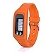 Iuhan® Fashion Digital LCD Pedometer Run Step Walking Distance Calorie Counter Watch Bracelet (Orange)