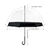 Becko Light Ladies Kids Clear & Black Elegant Bubble Golf Umbrella (for One Person)