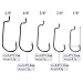 YONGZHI Fishing Hooks High Carbon Steel?Straight Shank Hook Offset Worm Hooks for Plastic Soft Lures Fish Hooks for Freshwater and Saltwater Size 5/0,4/0,3/0,2/0,1/0 (50pcs)
