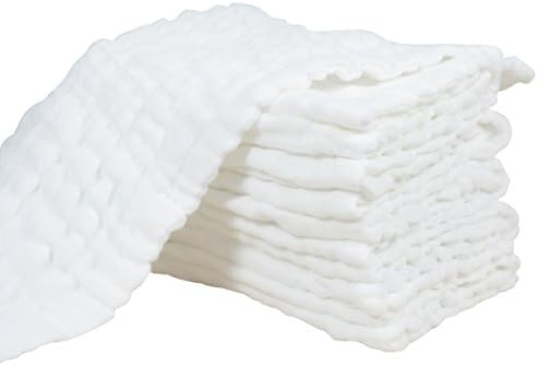 Washable Muslin Baby Cloth Diapers with Good Breathability, Organic Cotton Folding Diapers for Newborn Baby