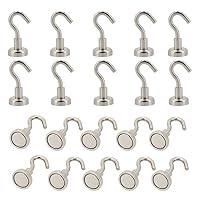 MHDMAG Magnetic Hooks Refrigerator, Cruise Ship Accessories, 18LBS Super Magnets with Neodymium Rare Earth for Hanging, Door Holder, Keys, Home, Office, Refrigerators, BBQ, Pack of 20
