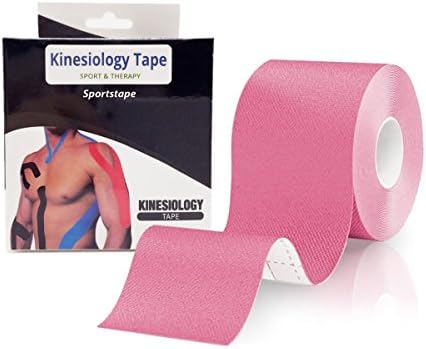 VANCIC Kinesiology Tape for Sport &amp; Therapy, Uncut 2 Inch X16.4 Foot Roll,Waterproof Moisture-Resistant, Therapeutic Sports Tape for Muscle Injury and Recovery (Pink)