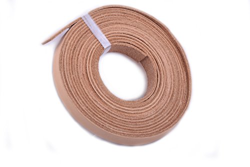 KONMAY 3 Meters 10.0x2.0mm Soft Flat Real Cowhide Leather Cord/straps (Natural)