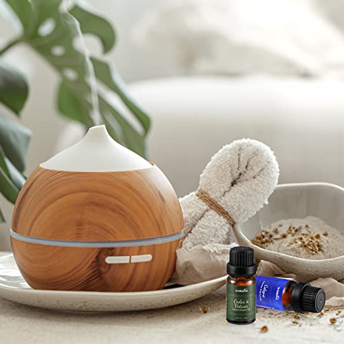 Essential Oils Set, Men Scents Fragrance Oil Essential Oils for Diffuser, Massage, Soap & Candle Making Scents - Sandalwood, Cedar, Cologne, Sweet Tobacco, Rum, Cedar & Vetiver Oils, 6x10ml