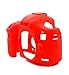 CEARI Professional Silicone Camera Case Rubber Housing Protective Cover for Canon EOS 5D Mark III, 5DS, 5DSR Digital SLR Camera - Red
