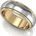 Oceanus Tungsten Rings for Men Women Wedding Band Two Tones Gold Silver Engagemen Ring 6mm 8mm Sizes 5-11.5