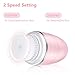 Facial Cleansing Brush, Leuxe Waterproof Face Brush Rechargeable Facial Brush with 3 Brush Heads for Face Exfoliating Deep Cleansing Make-up Removing