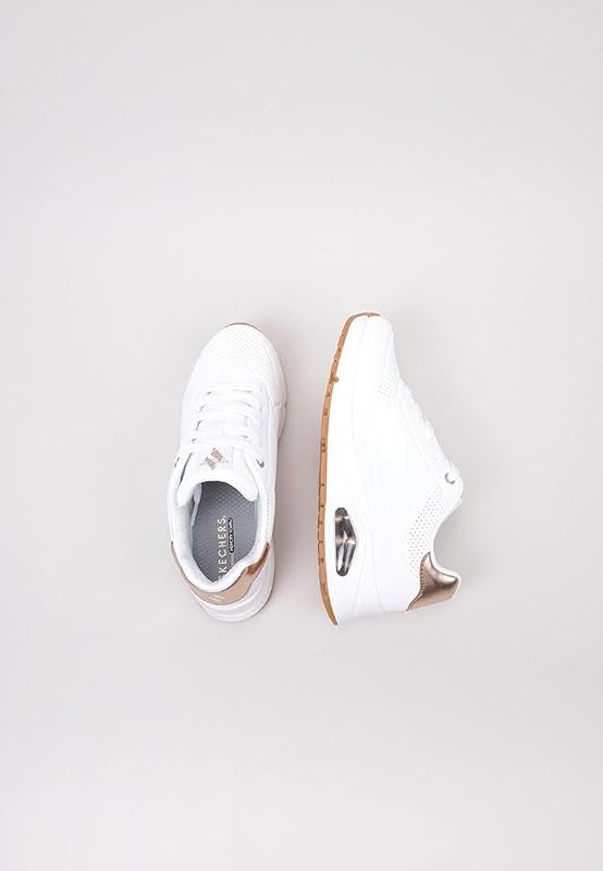 Fille Uno Gen1 Shimmer Away Racine Accueil Chaussures-Enfant Baskets-Basses, White Synthetic Trim, 38 EU