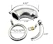 YiFeng Stainless Male Chastity Cage Device Belt Urethral Tube Men Bondage Fetish ZCS82 (45mm Ring)