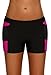 Aleumdr Womens Color Block Wide Waistband Swim Shorts Trunks Tankini Bottoms Boyshort Swimsuit PantyPlus XL Size Rosy
