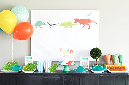 Dinosaur Cupcake Wrappers Toppers Party Supplies Birthday Dino Cake Decorations Jurassic - T-Rex/Triceratops/Spinosaurus 45 PCS - Thumbnail 4