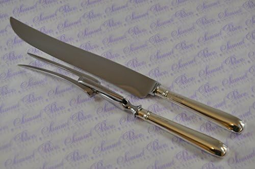 New Sterling Silver Old English Pattern 2 Piece Carving Set Made In Sheffield England 2016