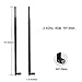 HUACAM 9dBi Omni WiFi Antenna with RP-SMA Connector for Wireless Network Router/USB Adapter/PCI PCIe Cards/IP Camera/Wireless Range Extender+ 2 xU.FL Mini PCI to RP-SMA Pigtail Antenna WiFi Cable