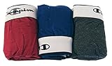 Champion Men's 3Pk Knit Boxers, Green/Red/Blue, X-Large