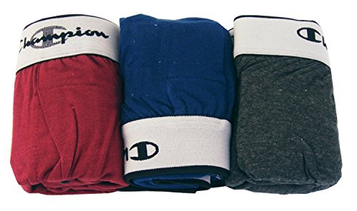 Champion Men's 3Pk Knit Boxers, Green/Red/Blue, X-Large