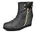 DREAM PAIRS ZIPLINE Women's Fashion Casual Low Hidden Wedge Heel Ankle Boots