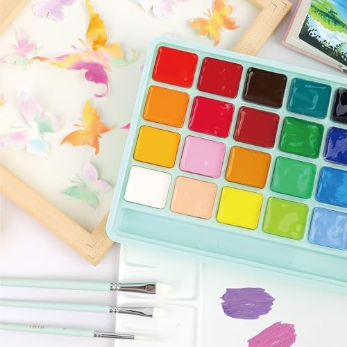 INK LAB HIMI Gouache Paint Set, 24 Vibrant Colors, 30ml