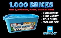 Brick Loot 1,000 Bricks w/Crate- 1000 Toy Building