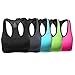 Mirity Women Racerback Sports Bras - High Impact Workout Gym Activewear Bra Color Black Grey Green Blue Pink Size XL