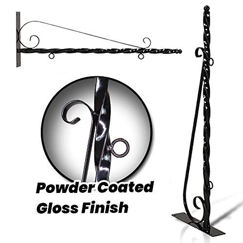 41" Deluxe Heavy Duty Scroll Bracket with a Sign Blank - KIT