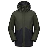 CAMEL CROWN Mens Waterproof Jacket Hooded Windbreaker Windproof Rain Coat Shell for Outdoor Hiking Climbing Traveling