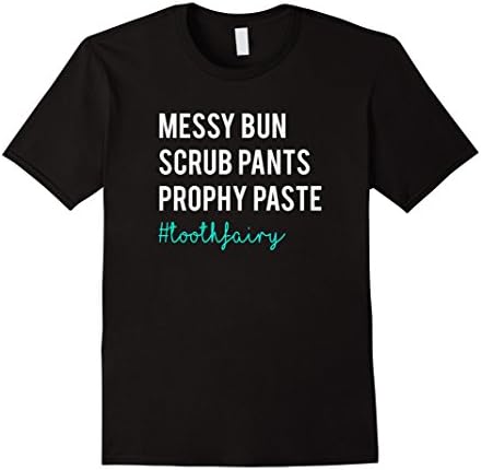 Mens Cute Toothfairy T-Shirt For Dental Hygienists and Assistants Small Black
