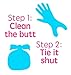 BabyBum Diaper Changing Glove-Saks (Blue Glove)