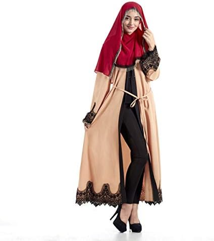 Elegant Muslim Abaya Dress Cardigan Robe Loose Fit Full Length Turkish Hijab Islamic Prayer Clothing