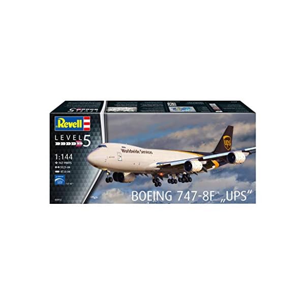 Revell RV03912 Other License Modellbausatz Boeing 747-8F UPS im Maßstab 1:144, Level 5, Multicolour – Bild 3