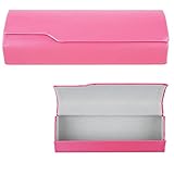 Aluminum Eyeglass Cases with Magnetic Closure - Lightweight Protective Glasses and Sunglasses Holders - Pink - Medium Size - by OptiPlix