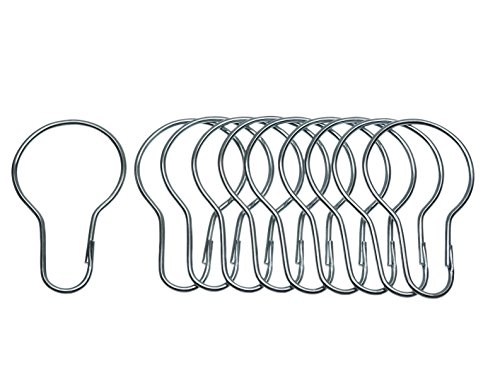 Danco 89046, (12) Curtain Hooks, Metal, for Use with 1 in Dia Shower Rods, 1