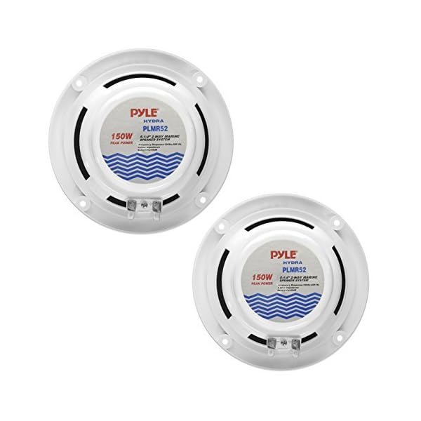 PYLE-150-Watts-525-Inch-2-Way-White-Marine-Speakers PYLE-150-Watts-525-Inch-2-Way-White-Marine-Speakers
