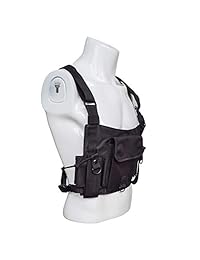 Bolsillo en el pecho, manos libres, para uso al aire libre, tráctico, arnés de la bolsa, soporte para la funda, chaleco para equipos, radio bidireccional, 600D Oxford, cofre de tela, paquete frontal, bolsa, artículos esenciales de rescate, ZSBX01