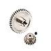 SkyQ RC Differential Steel Metal Main Gear 38T Motor Gear 17T for 1/18 WL A949 A959 A969 A979 K929 Silver 2pcs