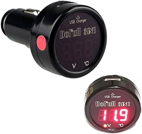 Easywordmall 3 In 1車シガーソケット デジタル電圧計 5v 2 1a Usb充電器 温度計 デジタル表示 ボルテージメーター 12v 車 Suv 24v トラック バス対応 赤 Easywordmall 3 In 1車シガーソケット デジタル電圧計 5v 2 1a Usb充電器 温度計 デジタル表示 ボルテージメーター 12v 車 Suv 24v トラック バス対応 赤