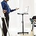 Yaheetech Height Adjustable Lectern Stand Portable Presentation Podium Church Lecture Stand Black